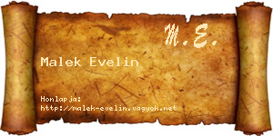 Malek Evelin névjegykártya